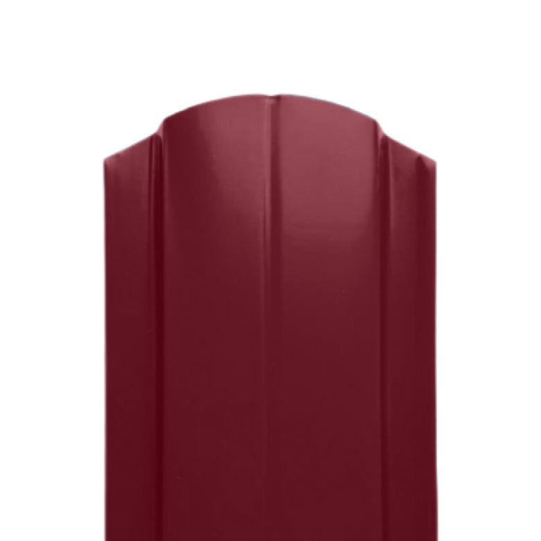 Евроштакетник Премиум 130 мм (0,4 мм) Винно-красный (RAL 3005) купить в Ярославле - МеталлоПроф